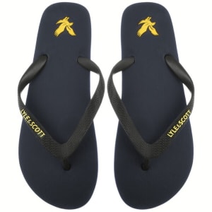 New This Week Product Lyle And Scott Logo Flip Flops Navy