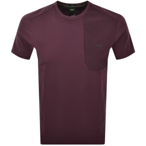 New This Week Product BOSS Tee PKT T Shirt Burgundy