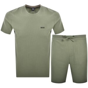 Bestseller Product BOSS Mix And Match Waffle Short Set Khaki