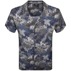 New This Week Product BOSS Short Sleeve Beach Shirt Navy