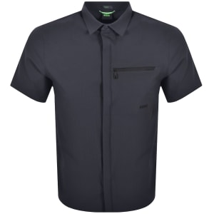 New This Week Product BOSS Urban Short Sleeved Shirt Dark Navy