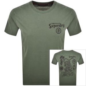 New This Week Product Superdry Tokyo Narrative T Shirt Green