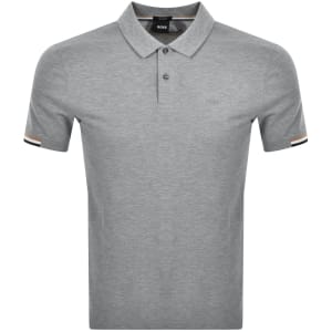New This Week Product BOSS Parlay 147 Mercerised Polo T Shirt Grey
