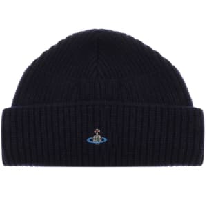 New This Week Product Vivienne Westwood Wool Knit Beanie Navy