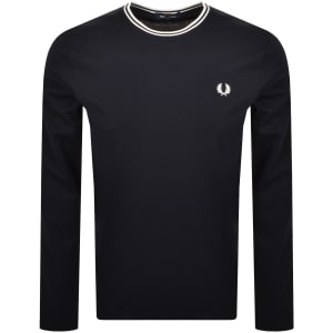 New This Week Product Fred Perry Twin Tipped Long Sleeved T Shirt Navy