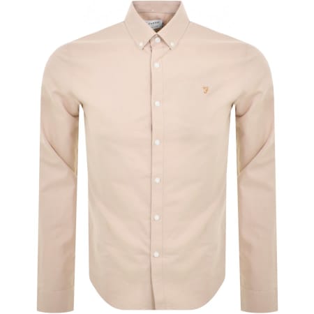 Farah brewer long sleeve shirt cheap