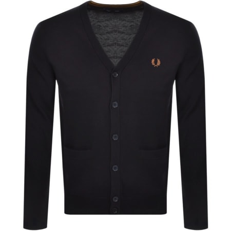 Fred Perry Tipped Sleeve Knit Cardigan Black | Mainline Menswear