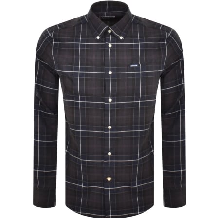 Barbour Swinton Check Long Sleeved Shirt Grey Mainline Menswear
