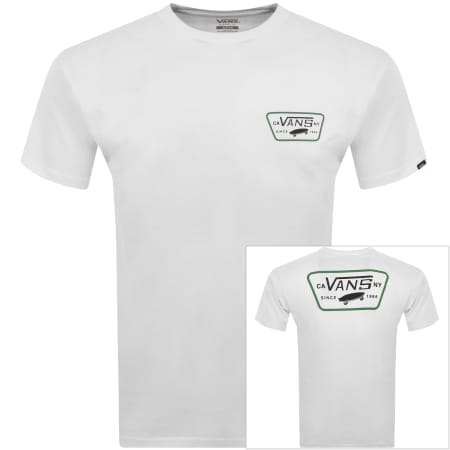 Vans Classic Fit Patch Back Logo T Shirt White | Mainline