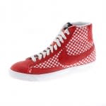 Nike Blazer Mid Woven Suede Trainers Hyper Red