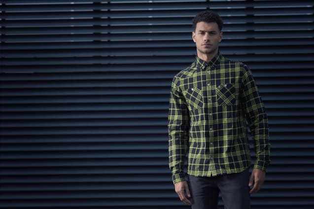 Check styling ideas for「Flannel Checked Long-Sleeve Shirt