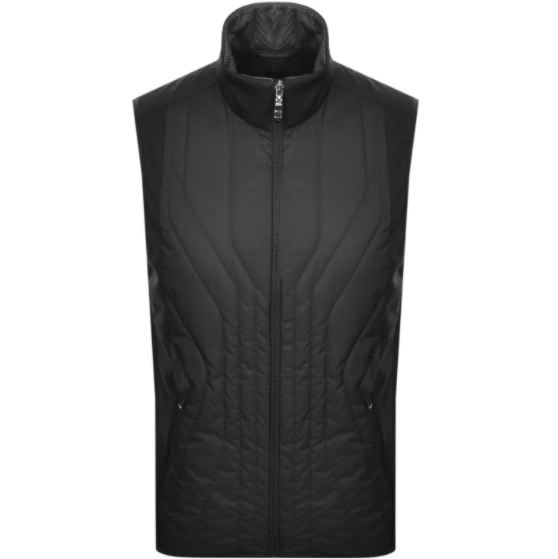 Boss plain black gilet
