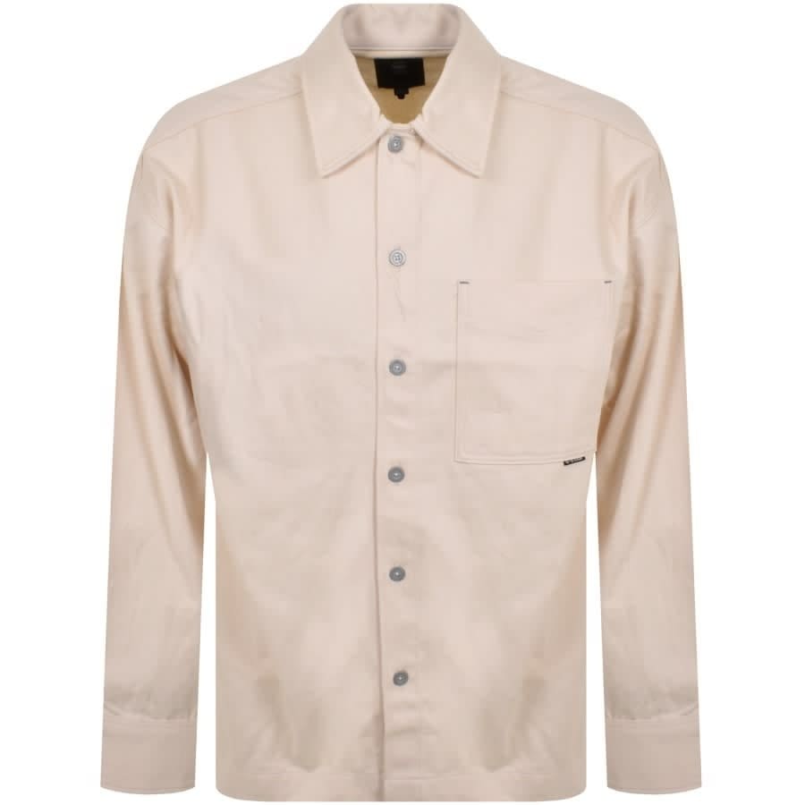 G Star Raw Steer Ecru Oversize Denim Shirt