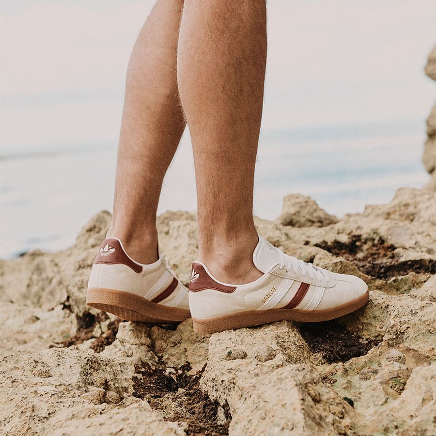 Adidas Gazelles on the rocks