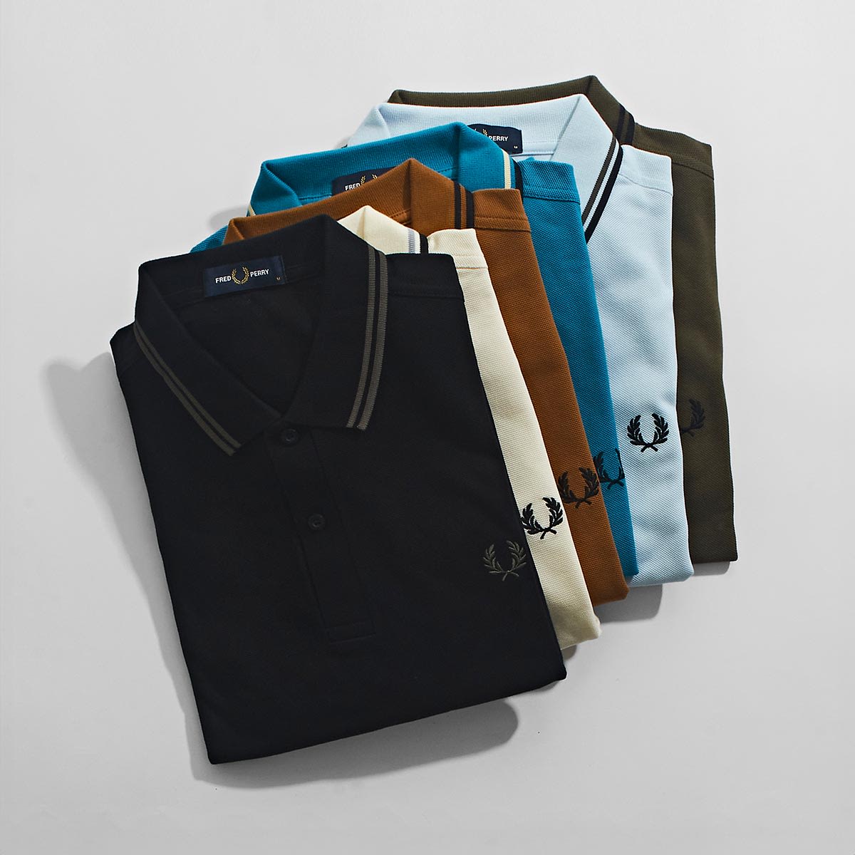 A selection of Fred Perry polo shirts
