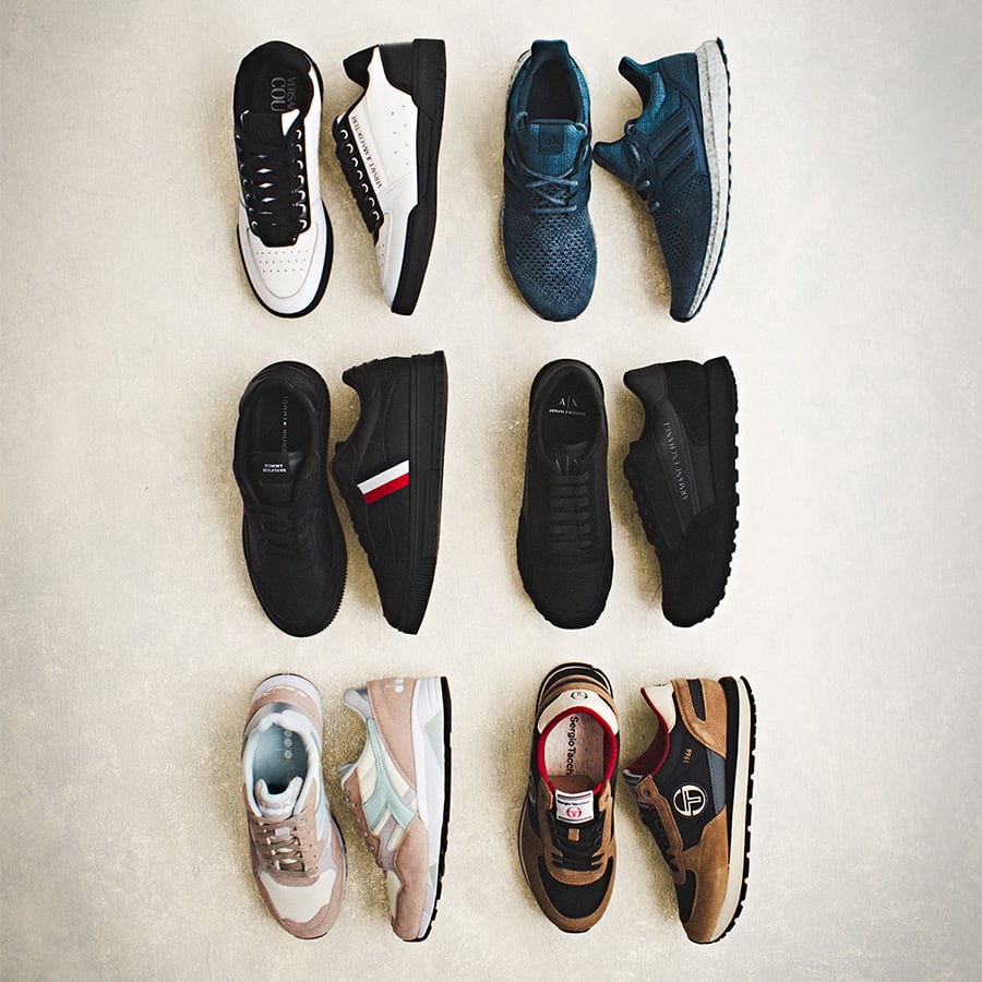 Six pairs of machine-washable trainers
