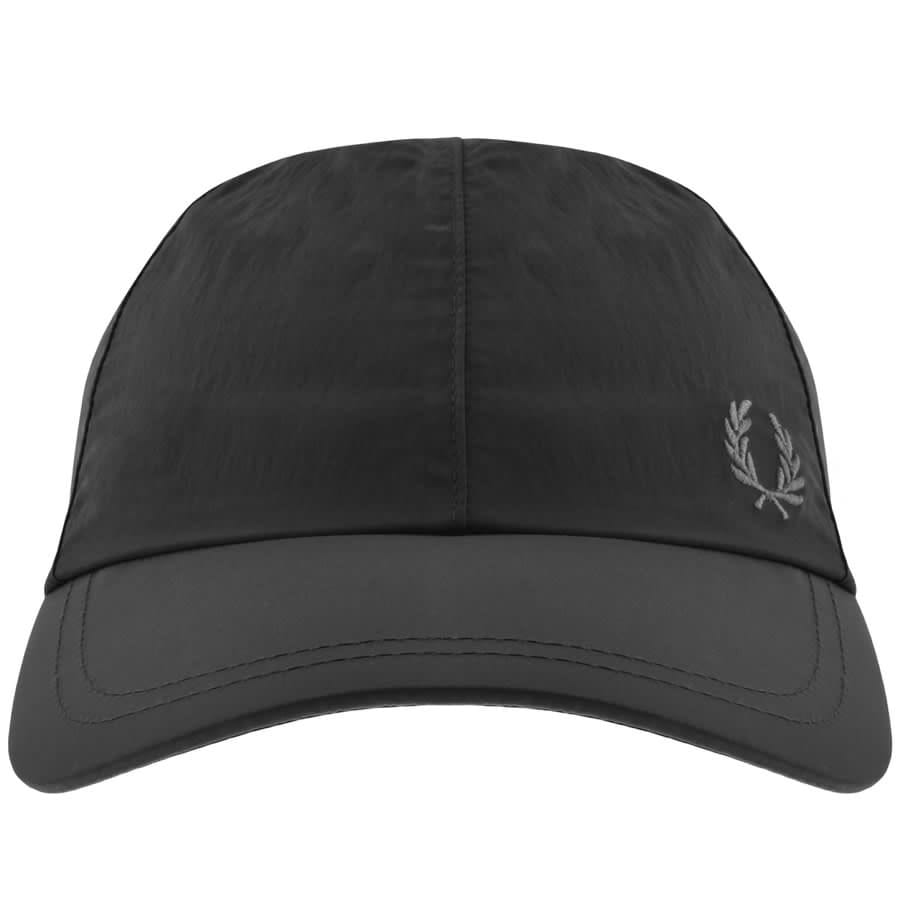 A black Fred Perry baseball cap