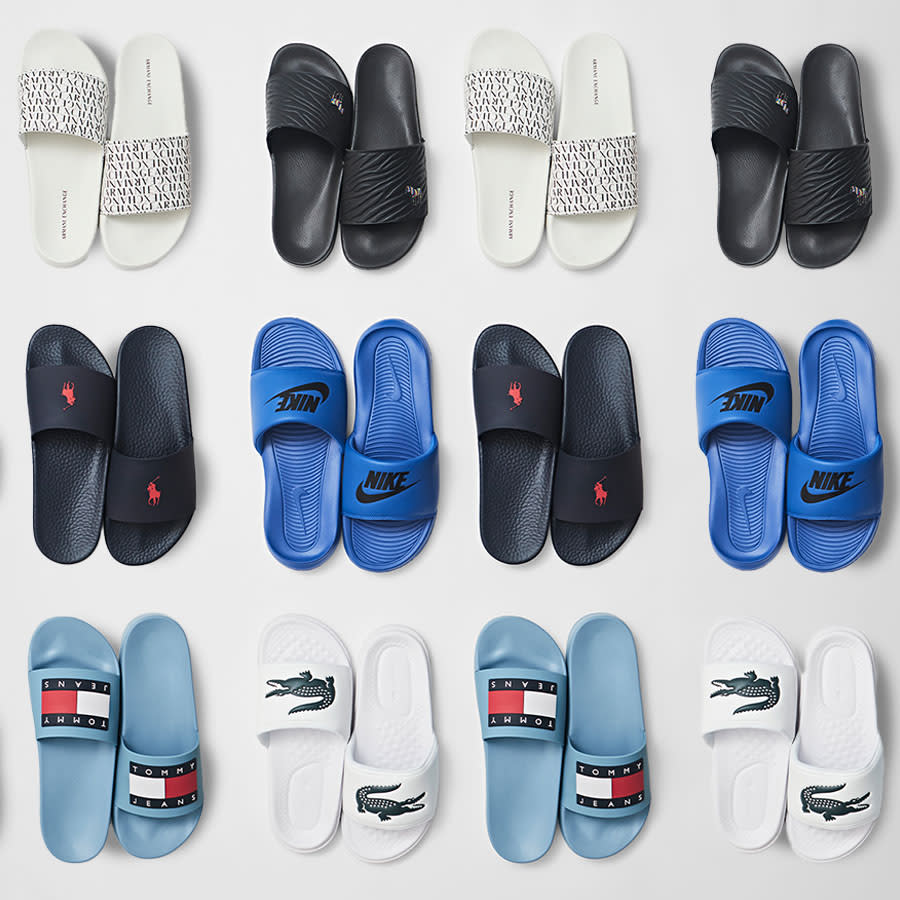 12 pairs of designer sliders