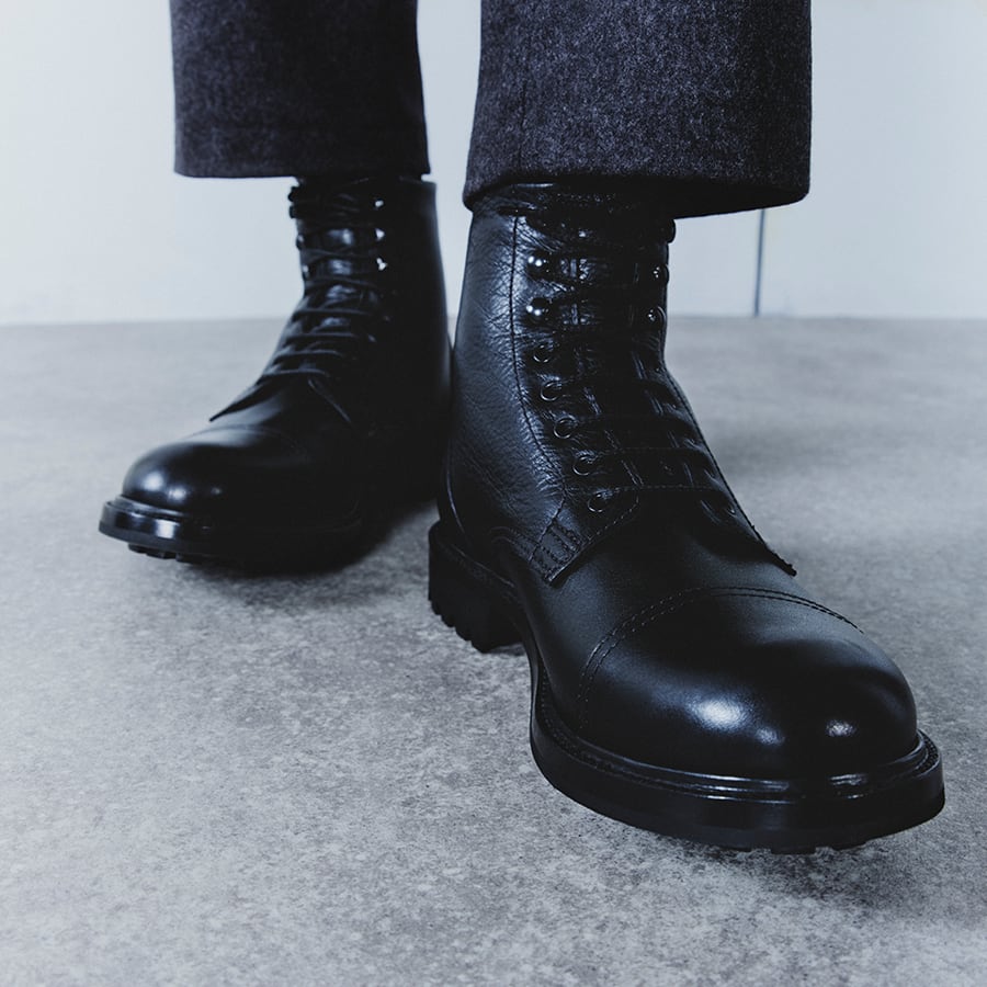 Black Belstaff x Grenson boots