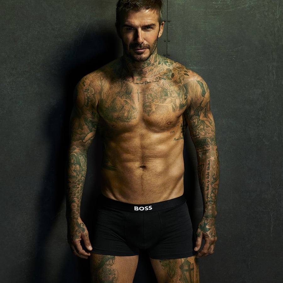 David Beckham modelling BOSS Bodywear trunks