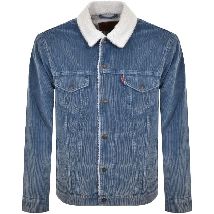 Levis Sherpa Trucker Jacket Blue
