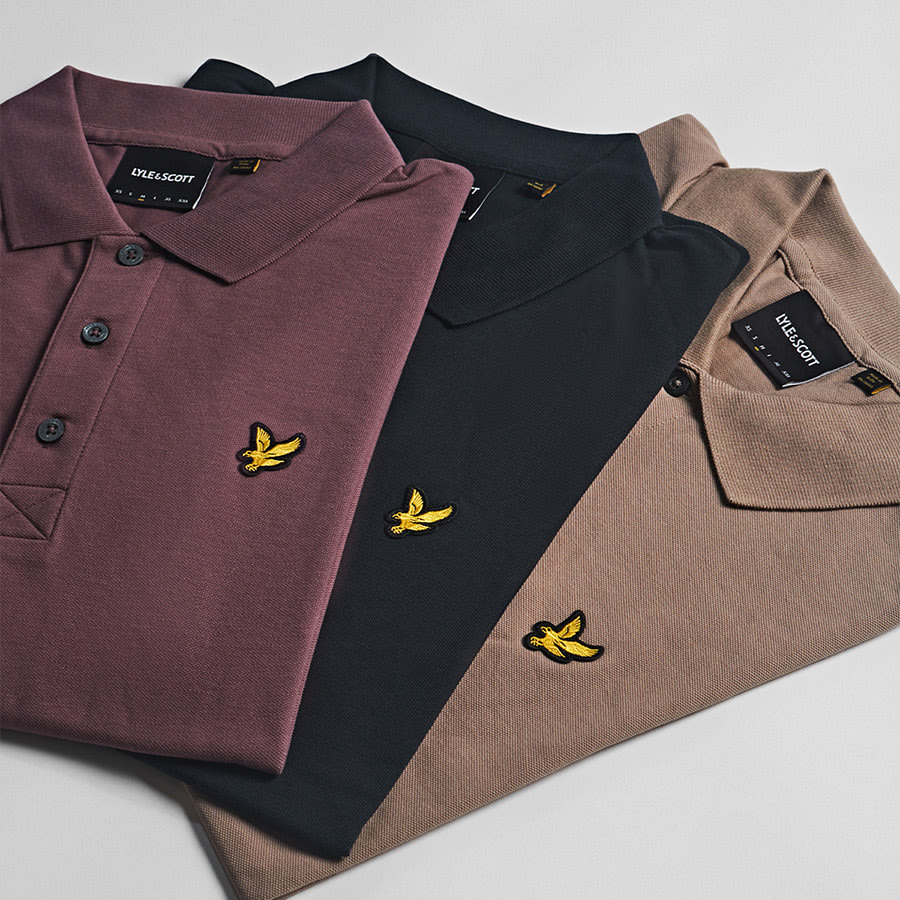 Three Lyle and Scott polo shirts