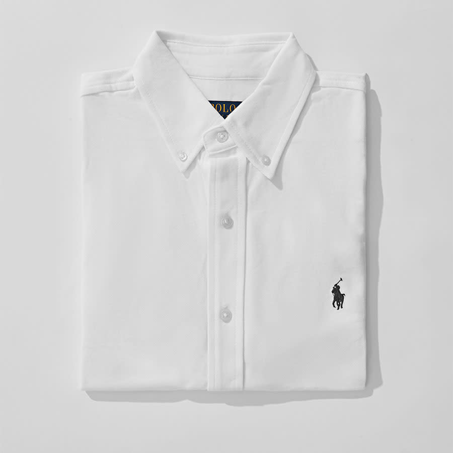 A smart white Ralph Lauren shirt to wear on Valentine's Day