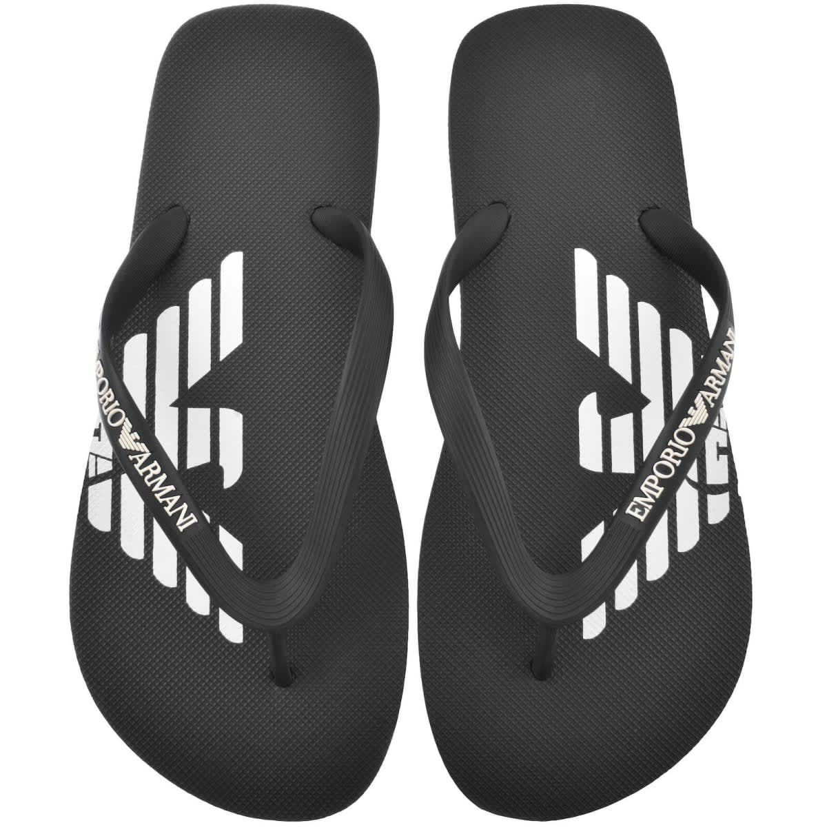 Emporio Armani Logo Flip Flops