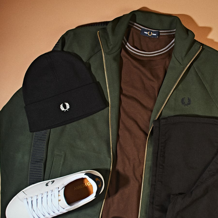 A Fred Perry outfit with hat and shoes