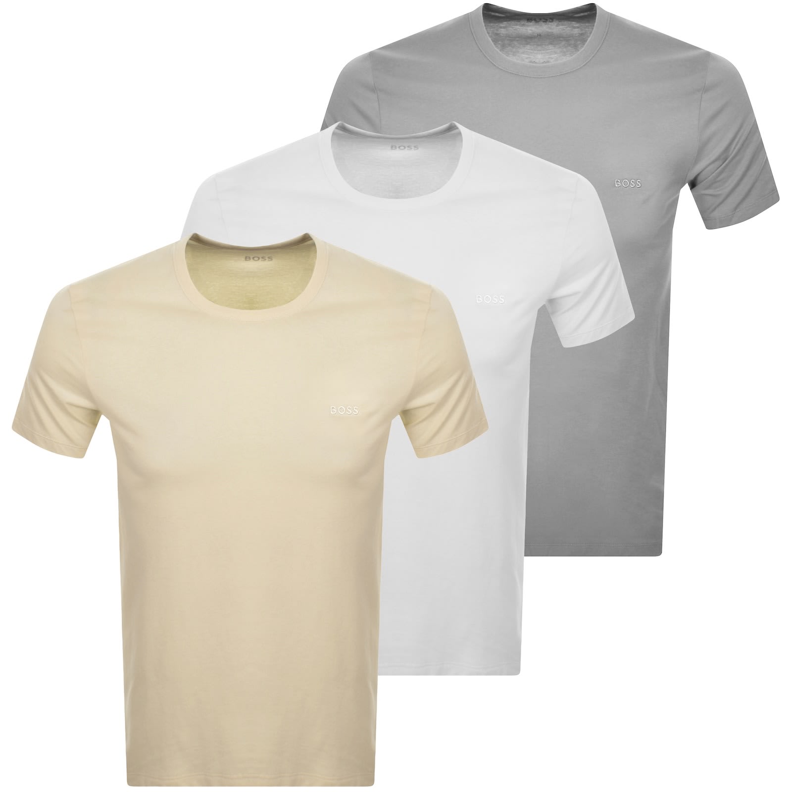 BOSS 3 Pack Crew Neck T Shirts