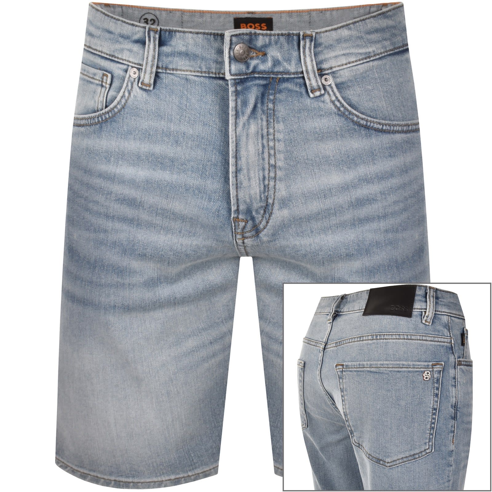 BOSS Re Maine Denim Shorts Blue