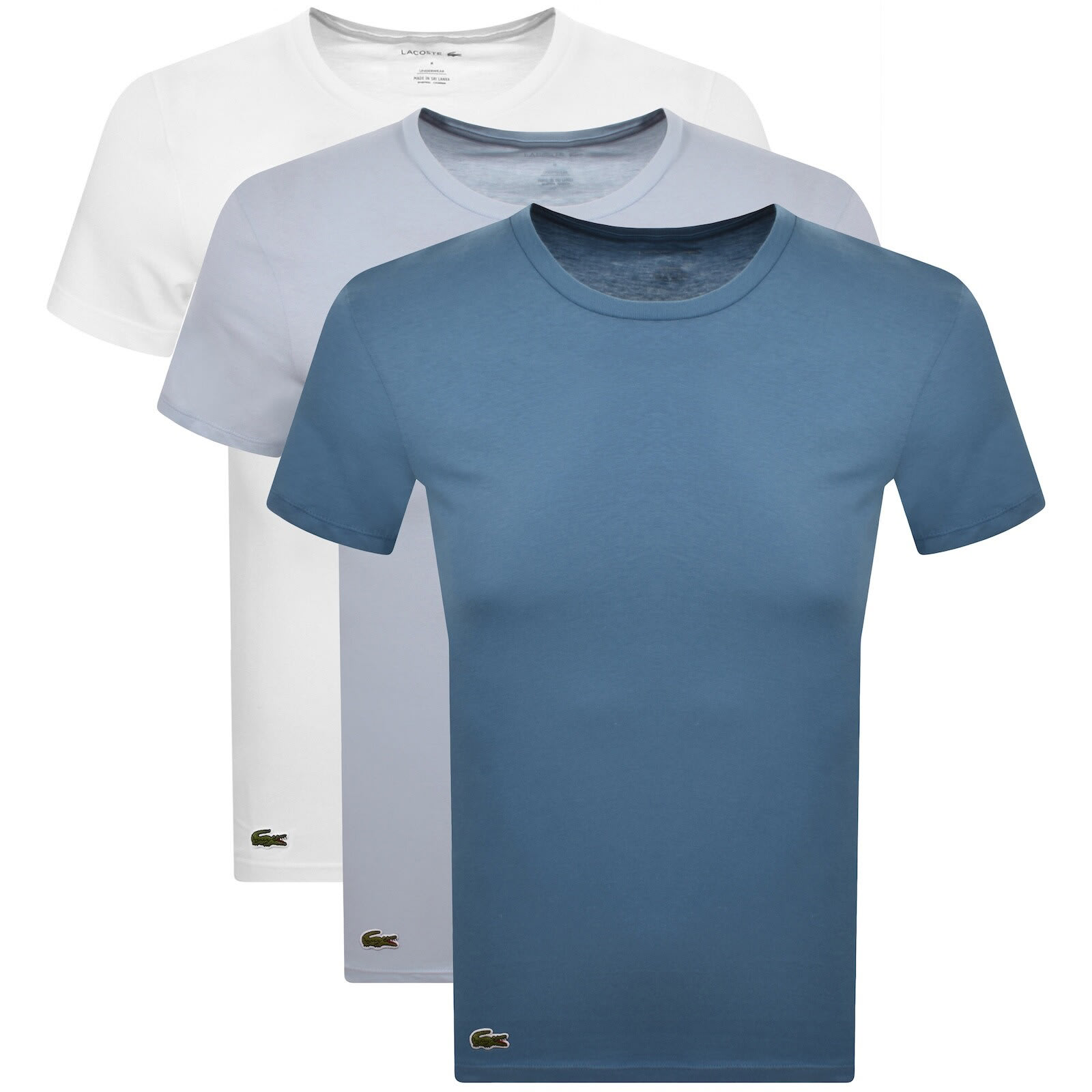 Lacoste Slim Fit 3 Pack T Shirts