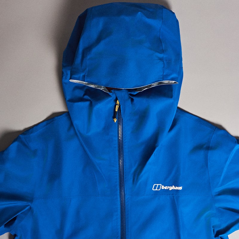 A blue Berghaus windbreaker