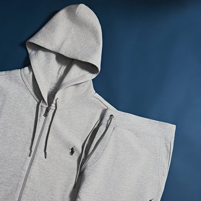 A grey Ralph Lauren tracksuit