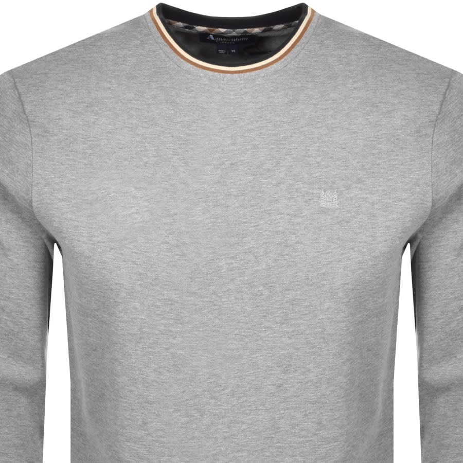Alternative Image for ProductAquascutum Wallace Crew Neck Sweatshirt Grey2
