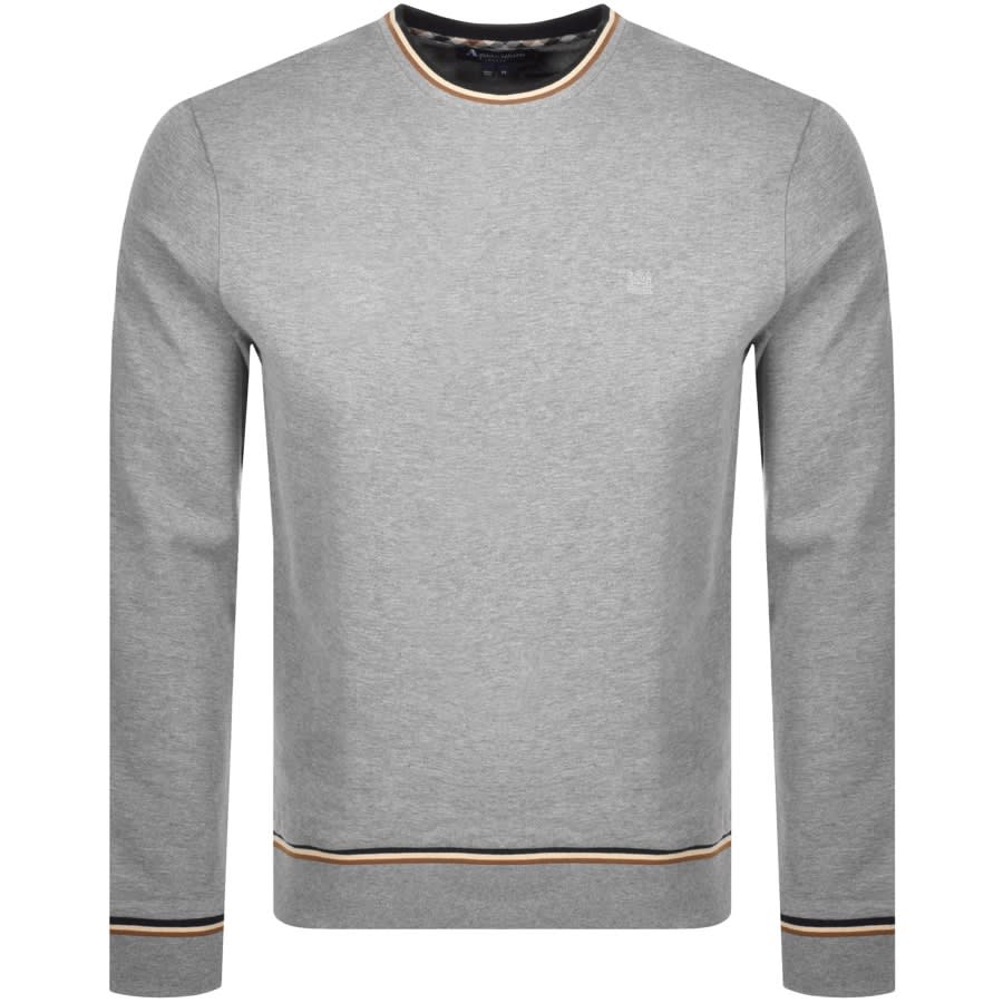 Alternative Image for ProductAquascutum Wallace Crew Neck Sweatshirt Grey1