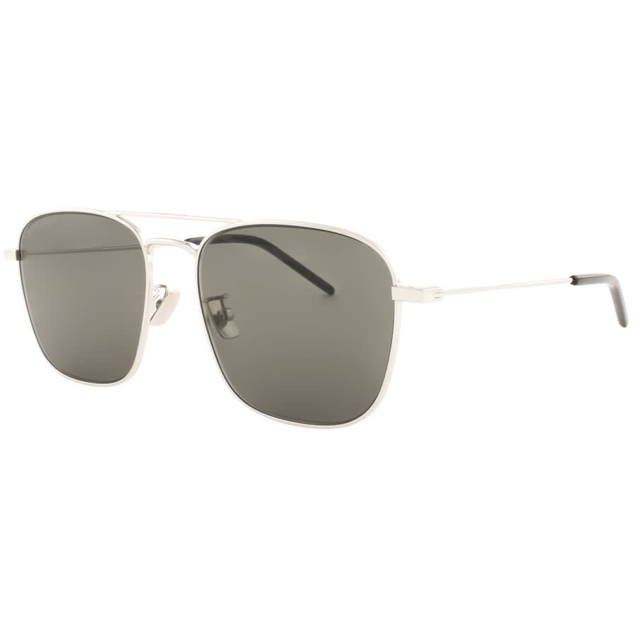 Saint Laurent SL 309 Sunglasses Silver | Mainline Menswear