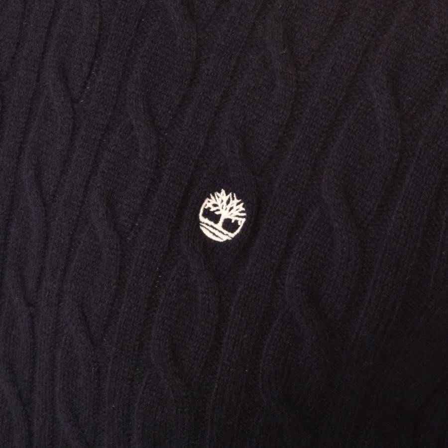 Alternative Image for ProductTimberland Lambswool Cable Knit Jumper Navy3