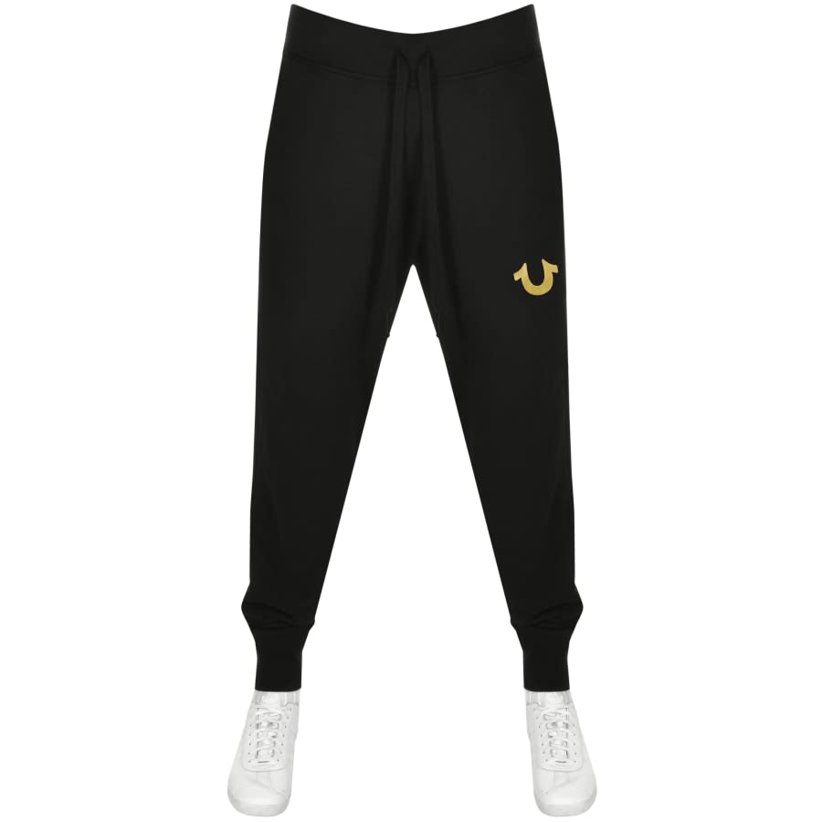 Alternative Image for ProductTrue Religion Horseshoe Logo Jogging Bottoms Black1