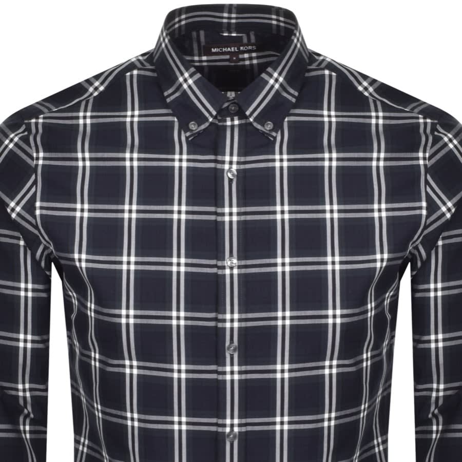 Alternative Image for ProductMichael Kors Long Sleeved Slim Fit Shirt Navy2