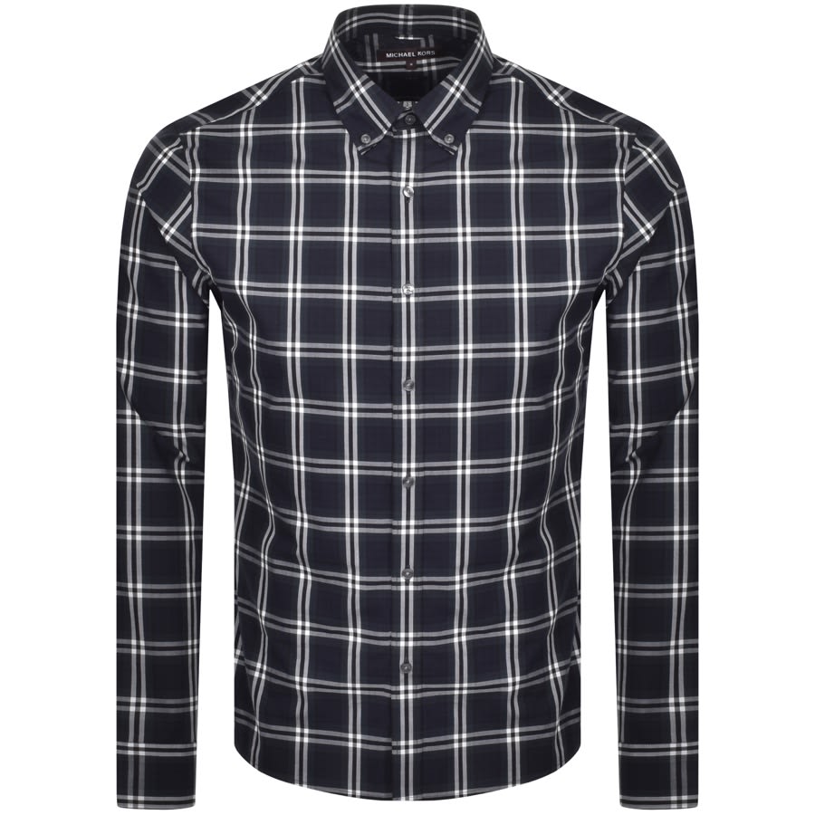Alternative Image for ProductMichael Kors Long Sleeved Slim Fit Shirt Navy1