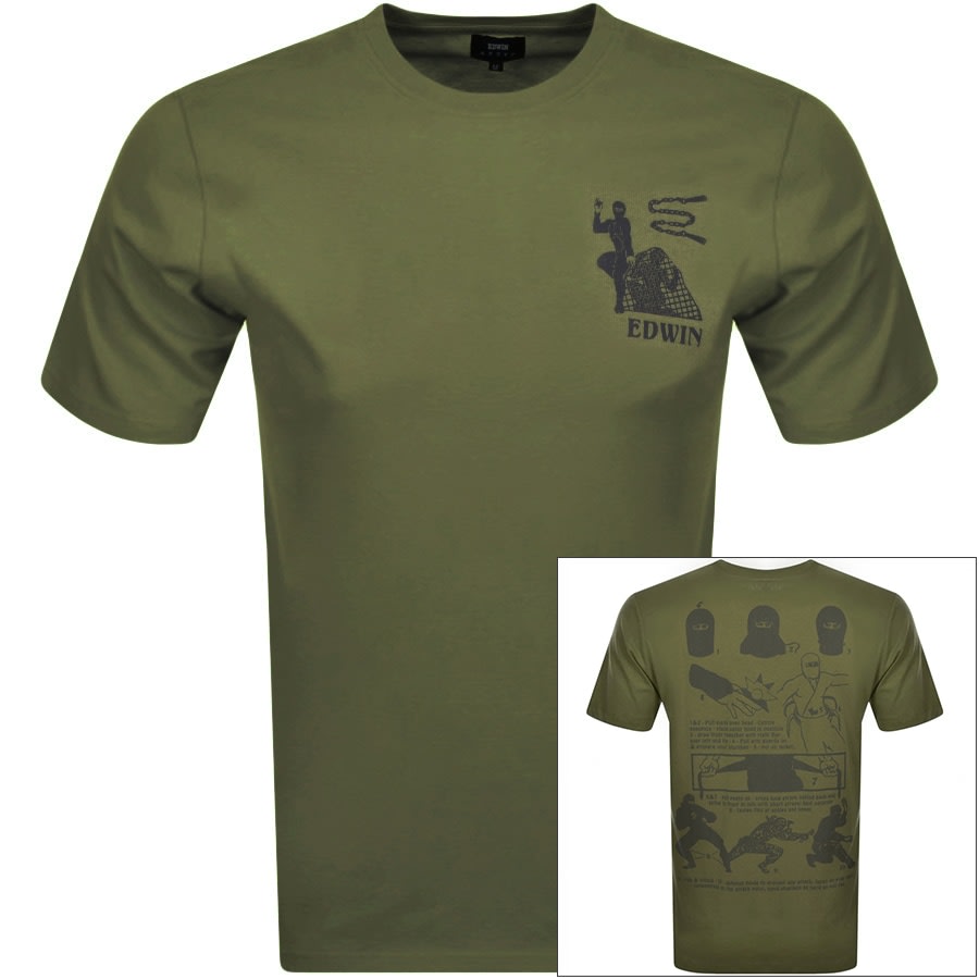 Alternative Image for ProductEdwin Shinobii Logo Short Sleeve T Shirt Green1