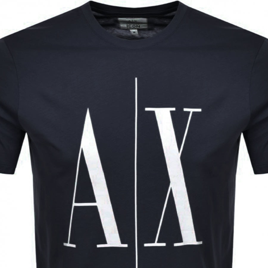 Alternative Image for ProductArmani Exchange Crew Neck Logo T Shirt Navy2