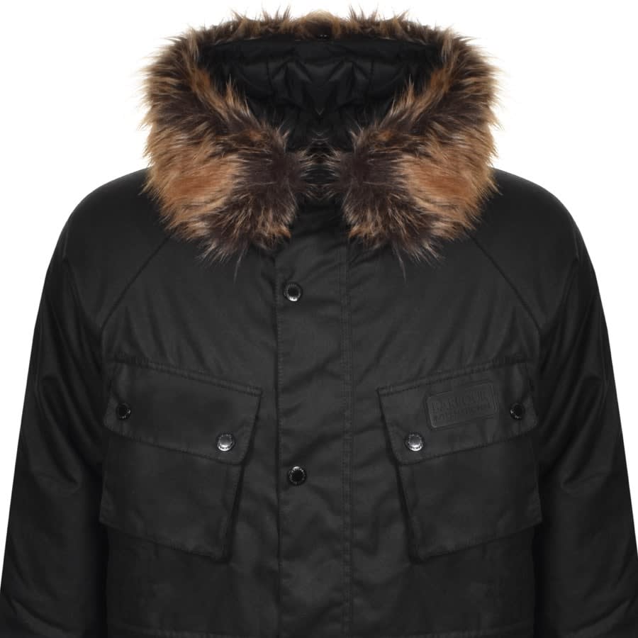 Alternative Image for ProductBarbour International Race Wax Parka Black2