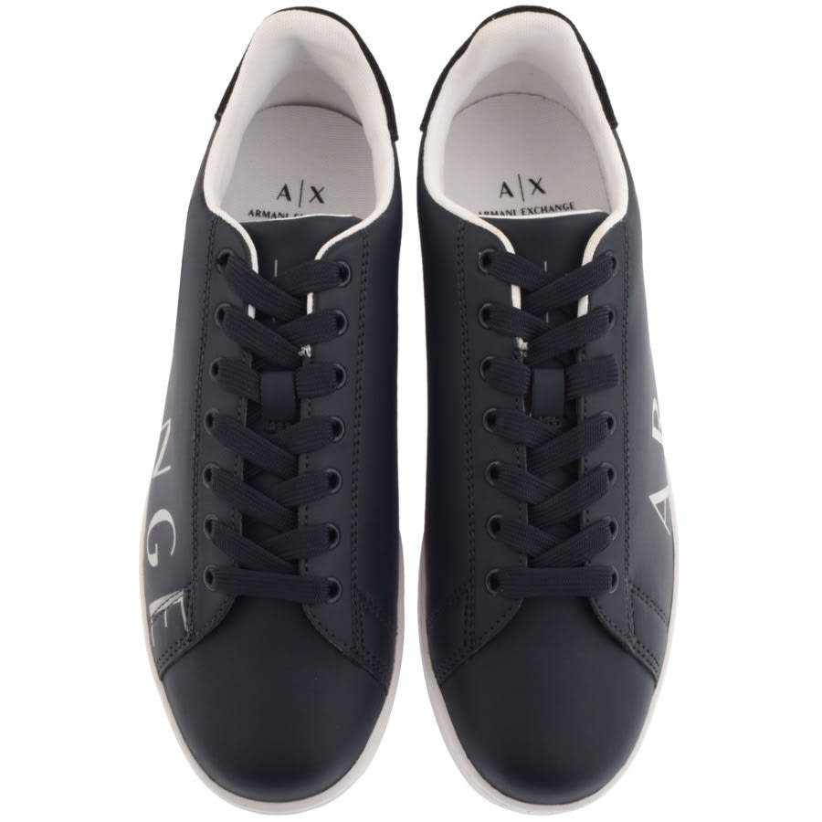 Alternative Image for ProductArmani Exchange Logo Trainers Navy3