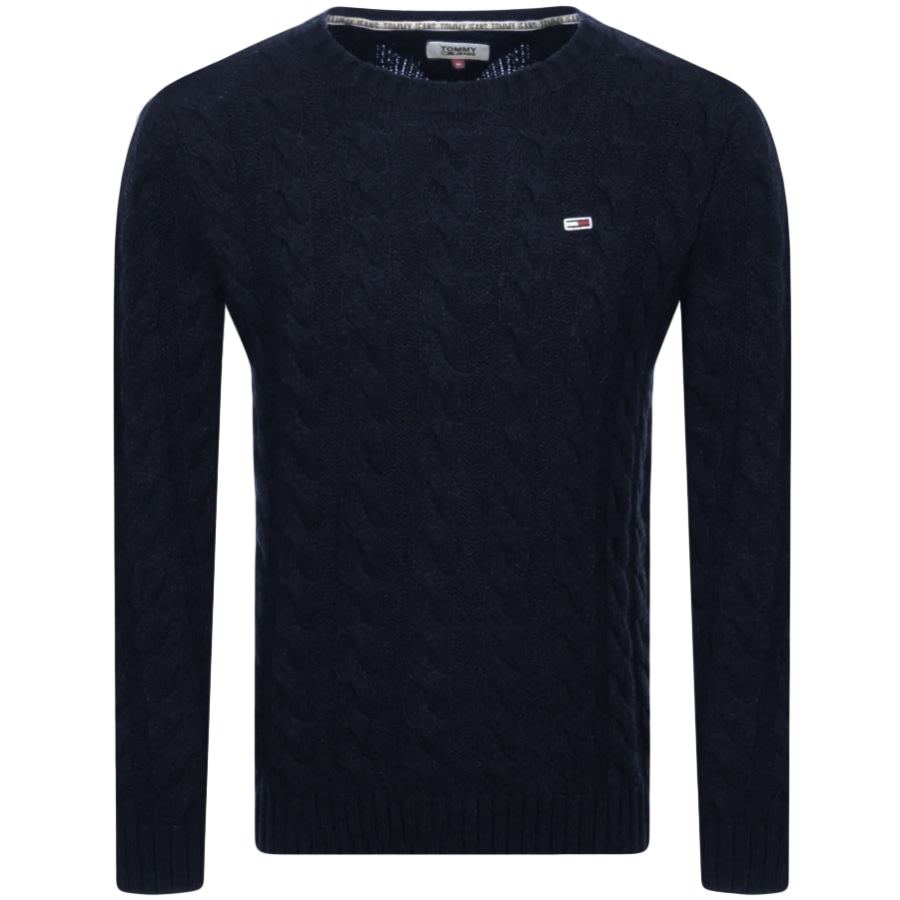 Alternative Image for ProductTommy Jeans Crew Neck Cable Knit Jumper Navy1
