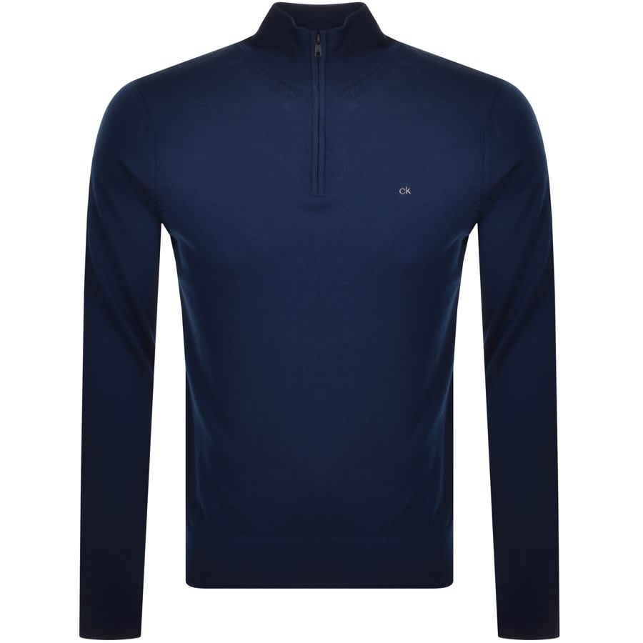 Alternative Image for ProductCalvin Klein Half Zip Knit Jumper Blue1