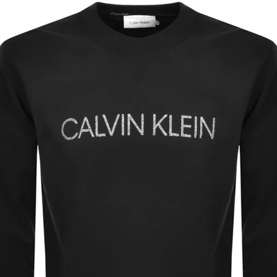 Alternative Image for ProductCalvin Klein Logo Crew Neck Sweatshirt Black2
