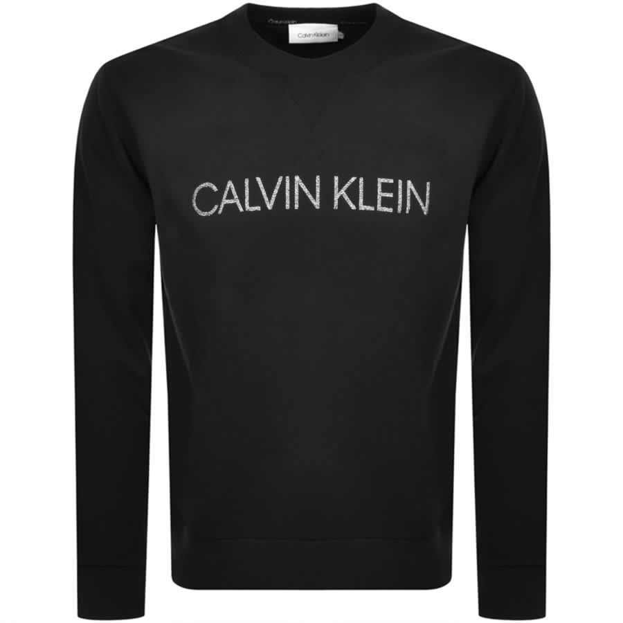 Alternative Image for ProductCalvin Klein Logo Crew Neck Sweatshirt Black1