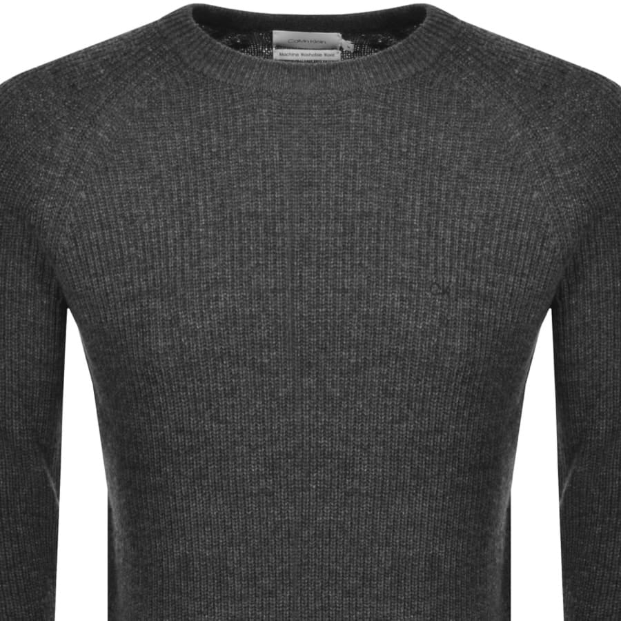 Alternative Image for ProductCalvin Klein Crew Neck Knit Jumper Grey2